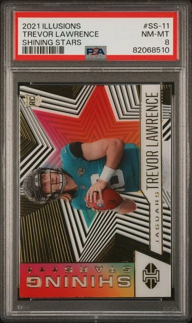 2021 Panini Illusions Trevor Lawrence Shining Stars Sapphire #SS-11 card image