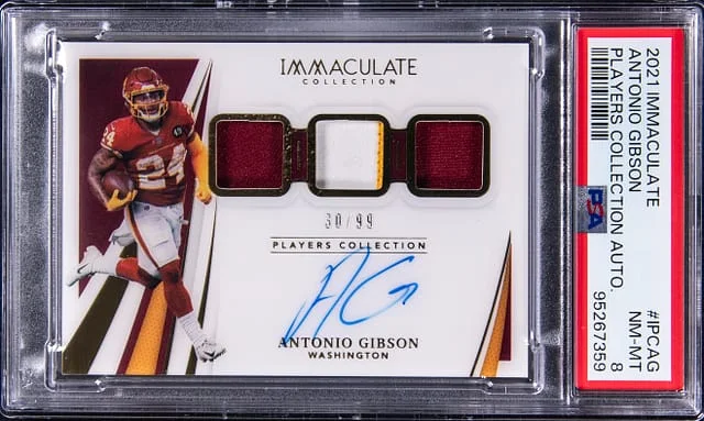 2021 Panini Immaculate Antonio Gibson Players Collection Autograph #IPC-AG card image