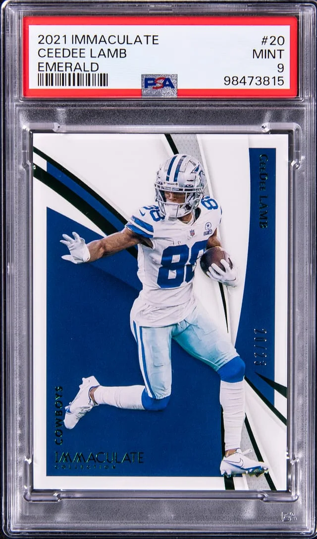 2021 Panini Immaculate CeeDee Lamb Emerald #20 card image