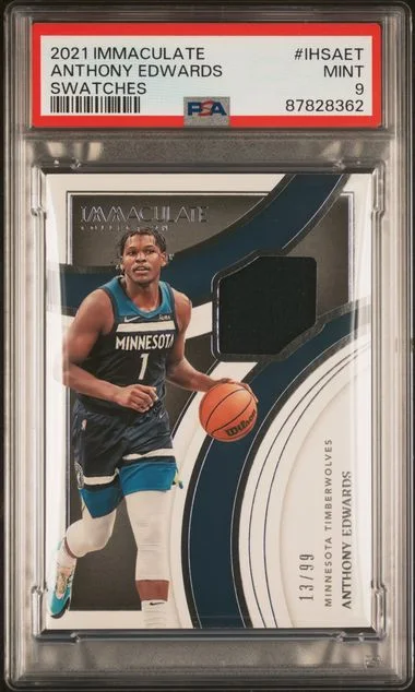 2021 Panini Immaculate Collection Anthony Edwards Game-Used Swatches #IHS-AET card image