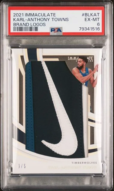 2021 Panini Immaculate Collection Brand Logos Blkat Karl-Anthony Towns #no-number card image