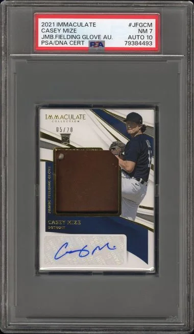 2021 Panini Immaculate Collection Casey Mize Jumbo Fielding Glove Autographs #JFGCM card image