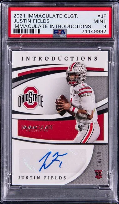 2021 Panini Immaculate Collection Collegiate Immaculate Introductions Jf Justin Fields #no-number card image