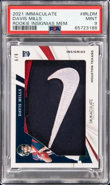 2021 Panini Immaculate Collection Davis Mills Insignias Memorabilia #IRLDM card image