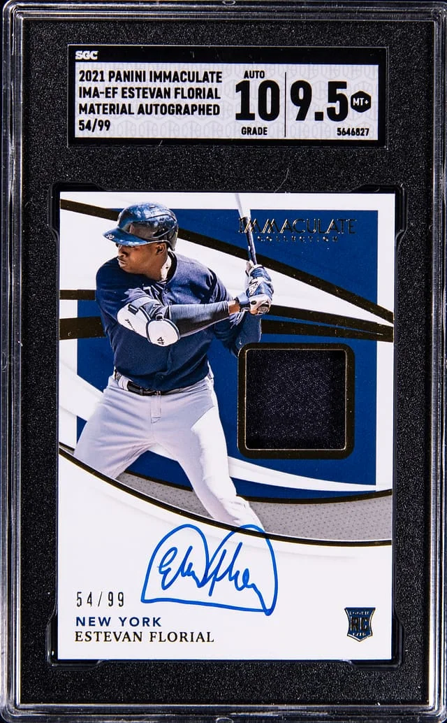 2021 Panini Immaculate Collection Estevan Florial Material Autograph #IMA-EF card image
