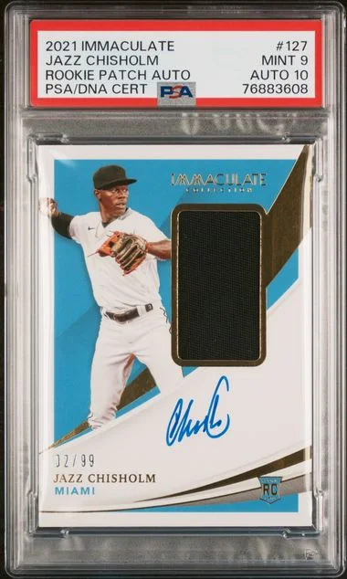 2021 Panini Immaculate Collection Jazz Chisholm Patch Autograph #127 card image