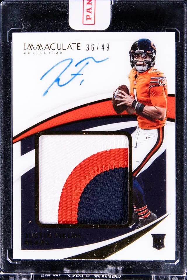 2021 Panini Immaculate Collection Justin Fields Premium Patch Autograph #PPA-JF card image