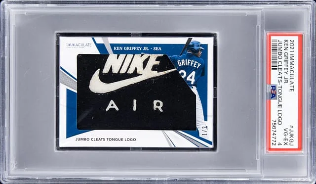 2021 Panini Immaculate Collection Ken Griffey Jr. Jumbo Cleats Tongue Logo #JJ-KGJ card image