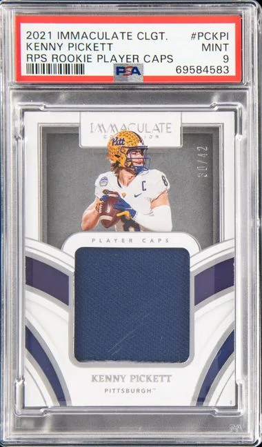 2021 Panini Immaculate Collection Kenny Pickett Collegiate RPS Player Caps #PC-KPI card image