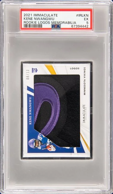 2021 Panini Immaculate Collection Logos Memorabilia Irlkn Kene Nwangwu #no-number card image