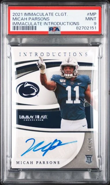 2021 Panini Immaculate Collection Micah Parsons Collegiate Immaculate Introductions Autographs #MP card image