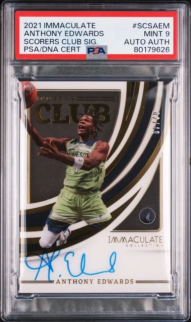 2021 Panini Immaculate Collection Scorers Club Signatures Scsaem Anthony Edwards #no-number card image