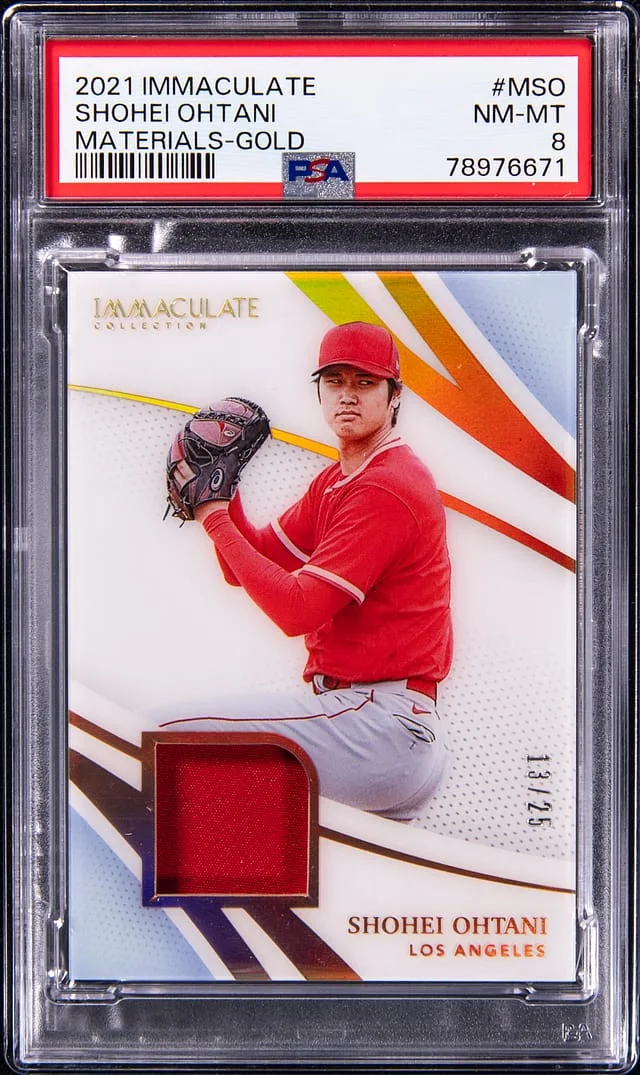 2021 Panini Immaculate Collection Shohei Ohtani Materials Gold #M-SO card image