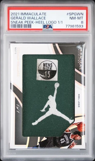2021 Panini Immaculate Collection Spgwn Gerald Wallace Sneak Peek Heel Logo #1/1 card image