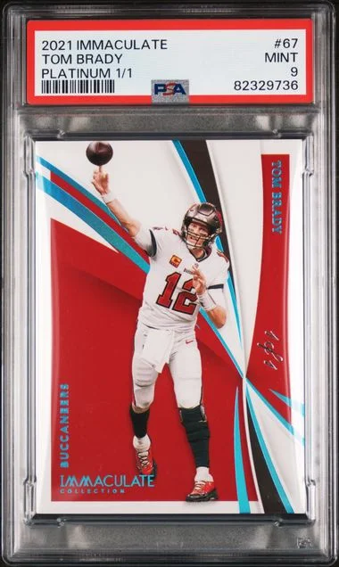 2021 Panini Immaculate Collection Tom Brady Platinum #67 card image