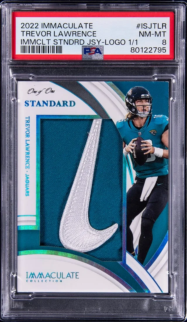 2021 Panini Immaculate Collection Trevor Lawrence Standard Jerseys Logo #ISJ-TL card image