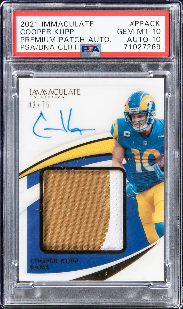 2021 Panini Immaculate Cooper Kupp Premium Patch Autograph #PPA-CK card image