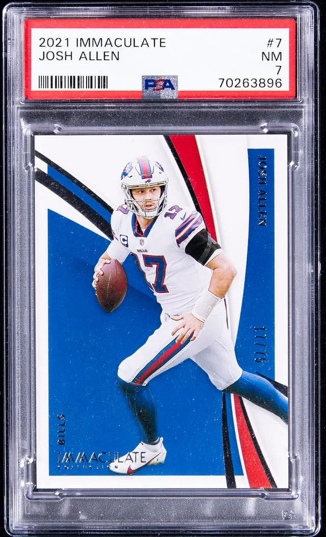 2021 Panini Immaculate Josh Allen #7 card image