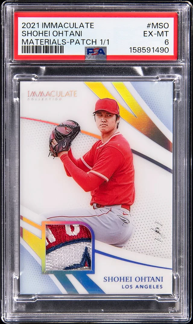 2021 Panini Immaculate Shohei Ohtani Materials Patch #M-SO card image