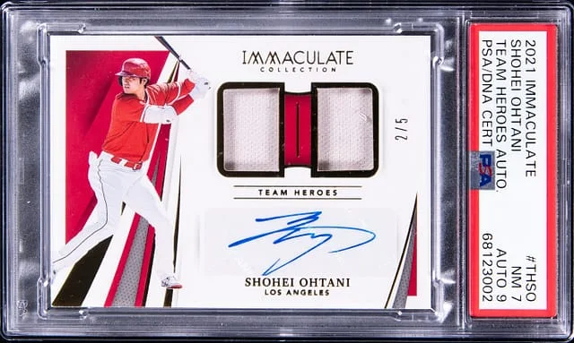 2021 Panini Immaculate Shohei Ohtani Team Heroes Autograph #THSO card image