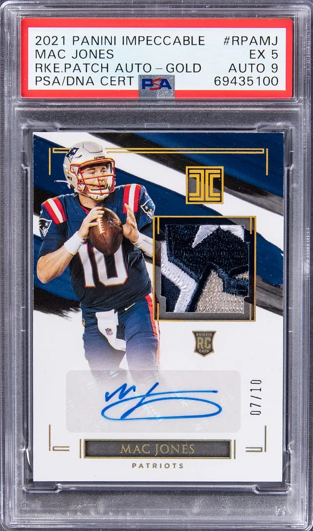 2021 Panini Impeccable Mac Jones #RPA-MJ card image