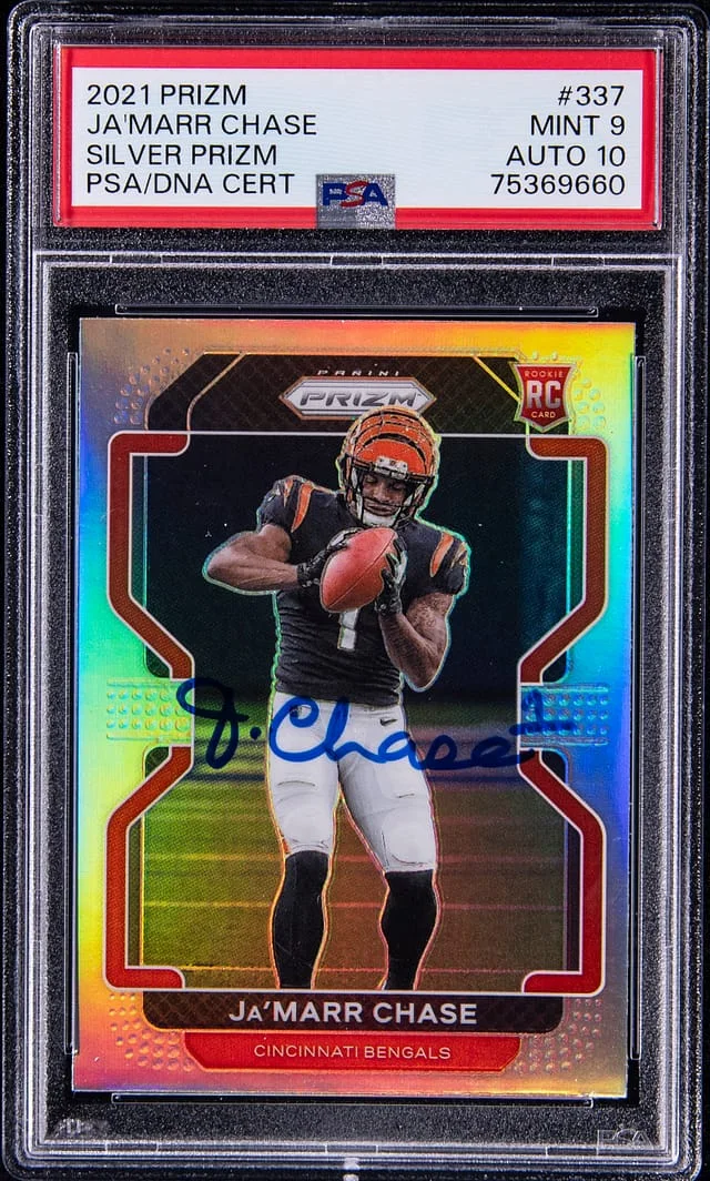 2021 Panini Ja'Marr Chase Silver Prizm #337 card image