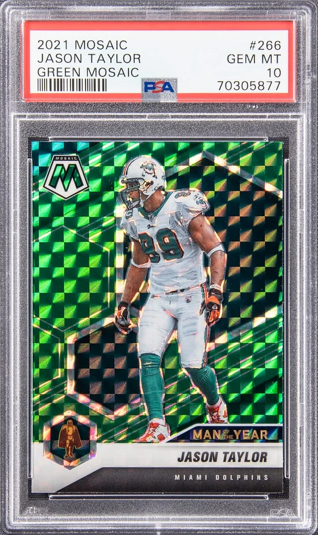 2021 Panini Jason Taylor Mosiac Green Mosaic #266 card image