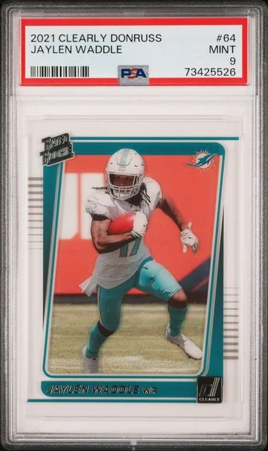 2021 Panini Jaylen Waddle Clearly Donruss #64 card image