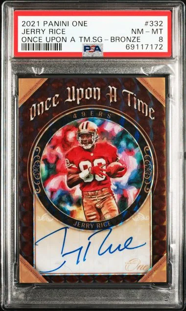 2021 Panini Jerry Rice One Once Upon A Time Signatures-Bronze #332 card image
