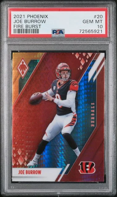 2021 Panini Joe Burrow Phoenix Fire Burst #20 card image
