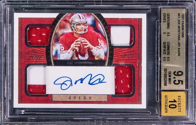 2021 Panini Joe Montana One Jersey Autographs #51 card image