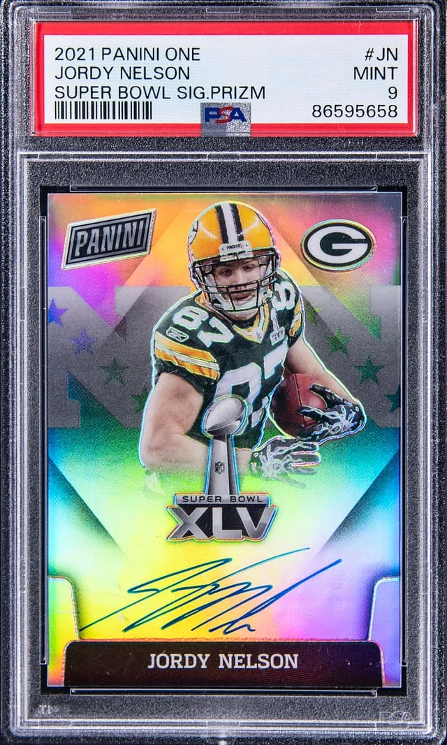 2021 Panini Jordy Nelson One Super Bowl Signature Prizm #SBXLV-JN card image