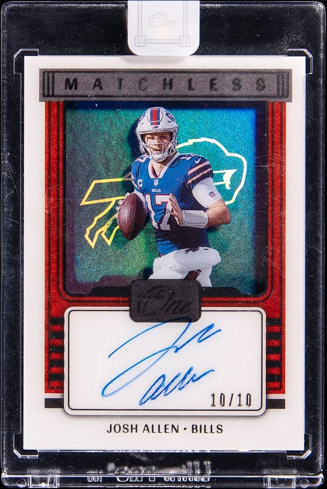 2021 Panini Josh Allen One Matchless Autographs #189 card image