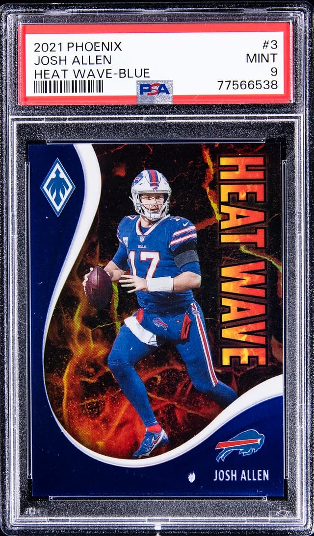 2021 Panini Josh Allen Phoenix Heat Wave Blue #3 card image