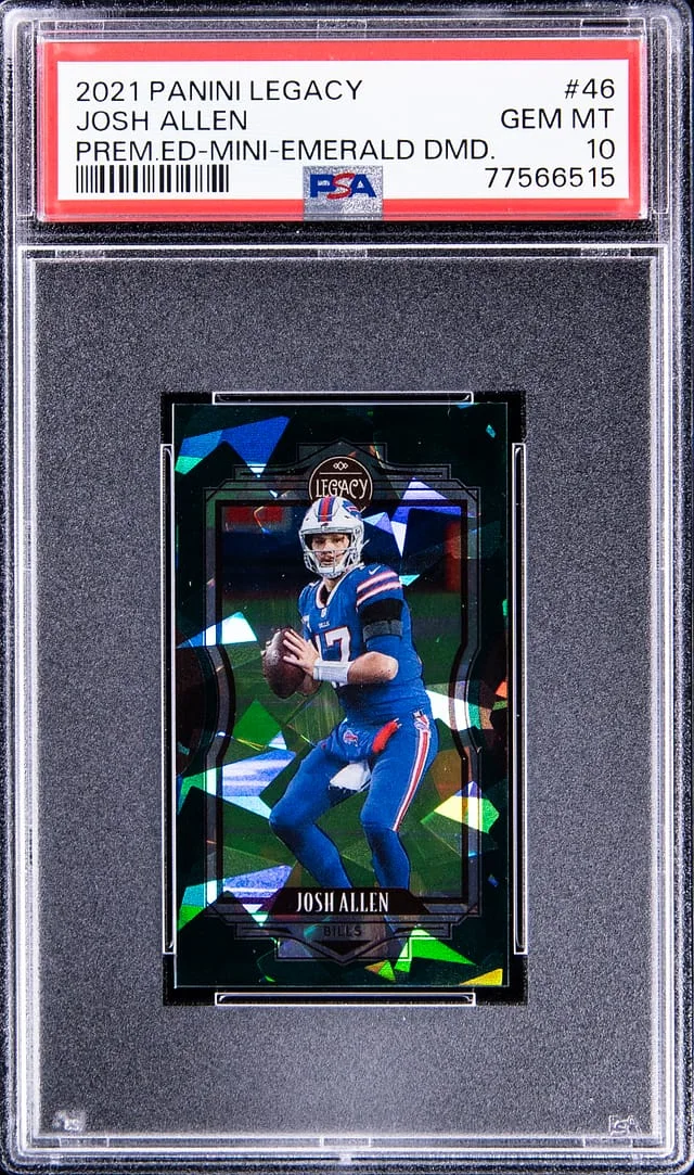 2021 Panini Josh Allen Legacy Premium Edition Mini-Emerald Diamond #46 card image
