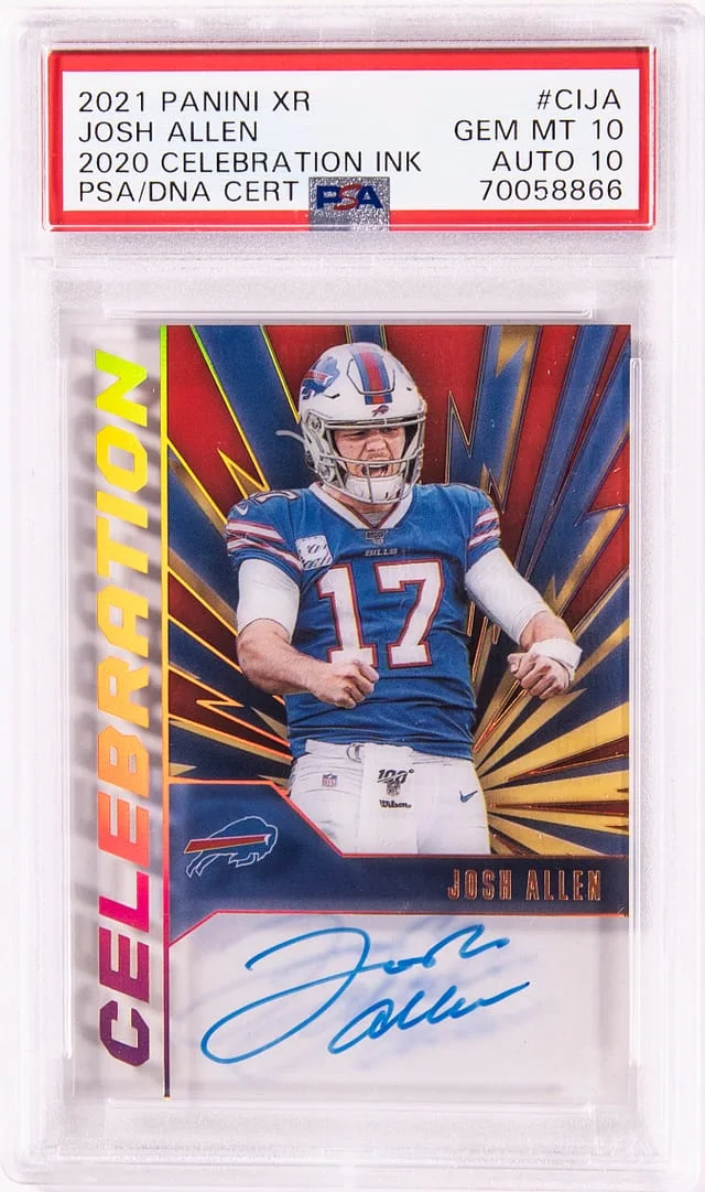 2021 Panini Josh Allen XR 2020 Celebration Ink #CI-JA card image