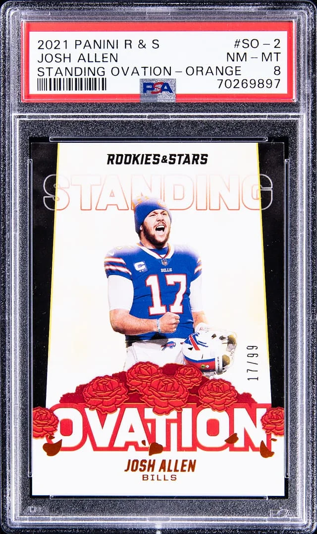 2021 Panini Josh Allen Rookies & Stars Standing Ovation Orange #SO-2 card image