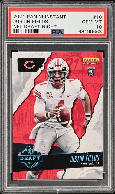 2021 Panini Justin Fields Instant NFL Draft Night #10 card image