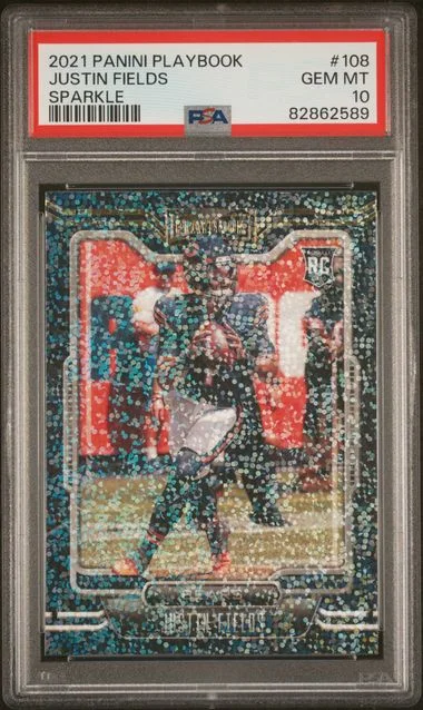 2021 Panini Justin Fields Playbook Sparkle #108 card image