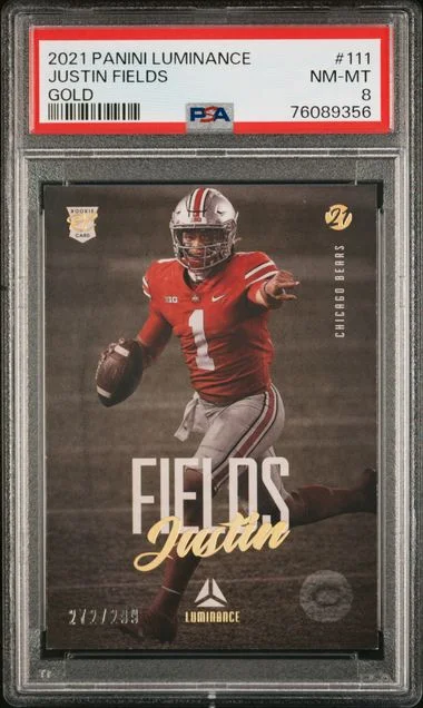 2021 Panini Justin Fields Luminance Gold #111 card image