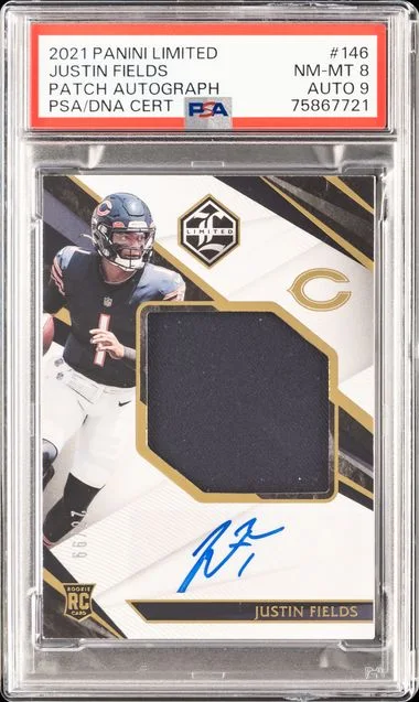 2021 Panini Justin Fields Limited Patch Autograph #146 card image
