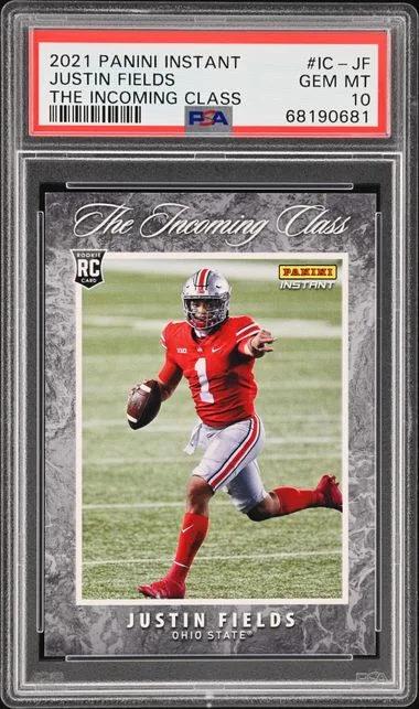2021 Panini Justin Fields (/3059) Instant The Incoming Class #IC-JF card image