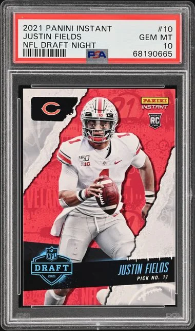 2021 Panini Justin Fields (/3769) Instant NFL Draft Night #10 card image
