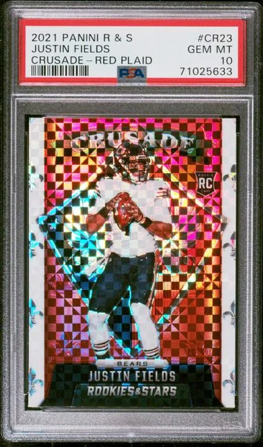 2021 Panini Justin Fields Rookies & Stars Crusade Red Plaid #CR23 card image