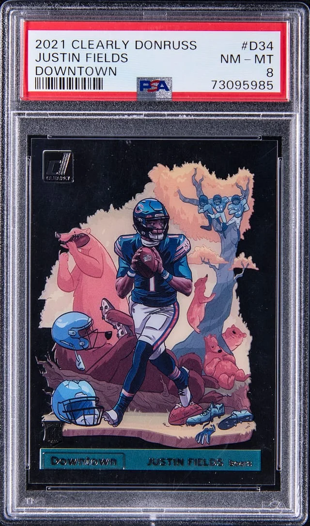2021 Panini Justin Fields Clearly Donruss Downtown #D-34 card image