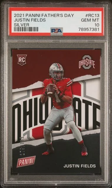 2021 Panini Justin Fields Father's Day Silver #RC13 card image