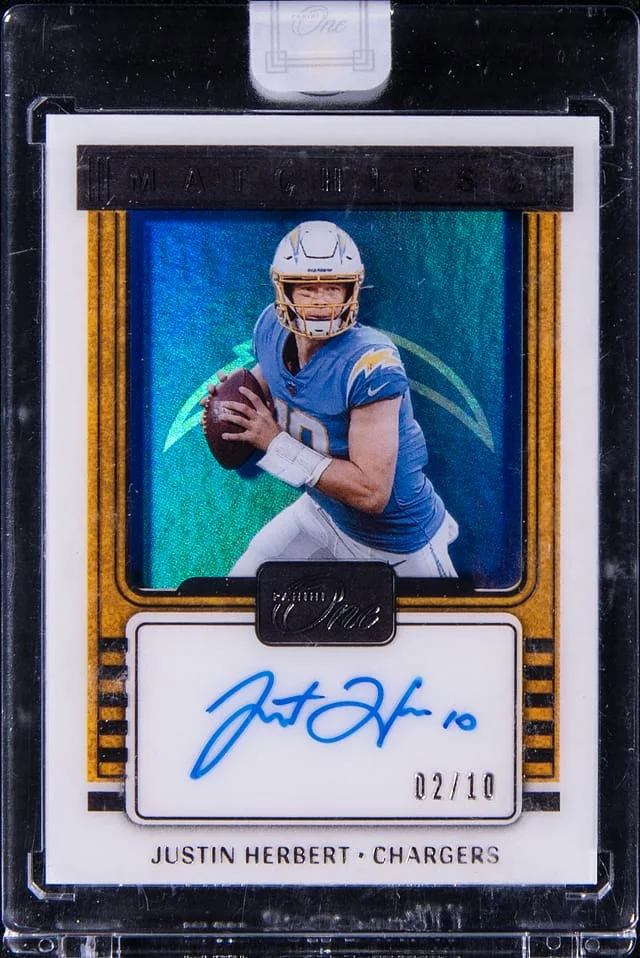 2021 Panini Justin Herbert One Matchless #186 card image