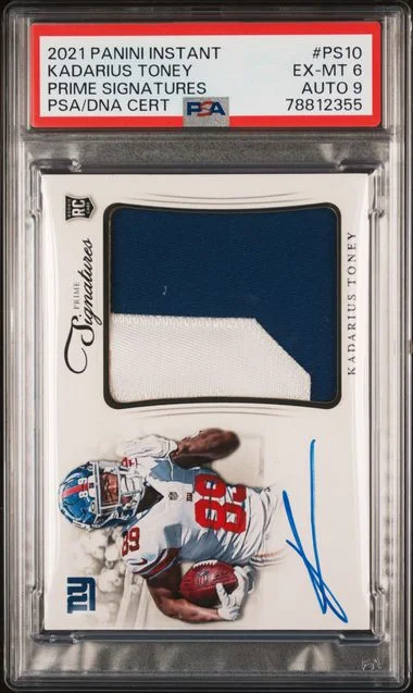 2021 Panini Kadarius Toney Instant Prime Signatures #PS10 card image