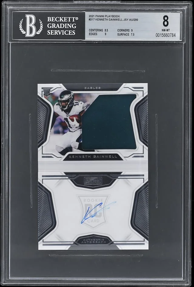 2021 Panini Kenneth Gainwell Playbook Jersey Autograph #217 card image