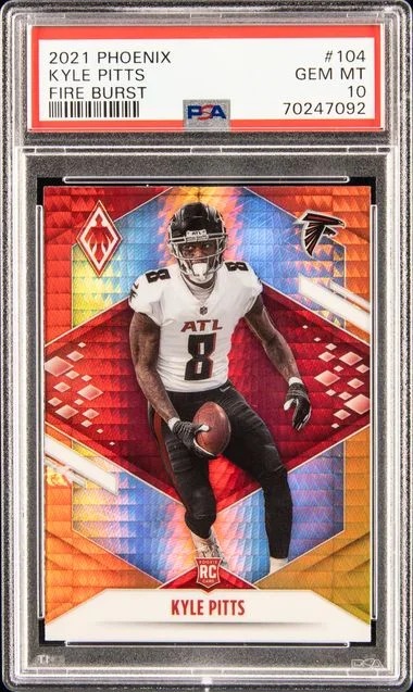 2021 Panini Kyle Pitts Phoenix Fire Burst #104 card image